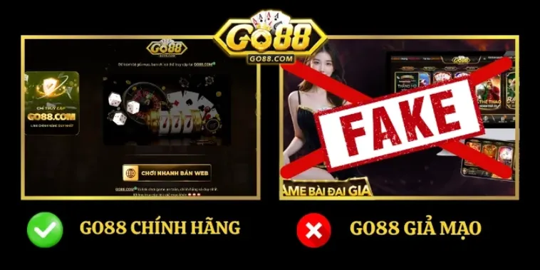 Trùm Cuối Hé Lộ Cách Nhận Biết Nhà Cái Go88 Chính Thức Chuẩn 100% 1 Khi so sánh trực tiếp, logo và trang chủ thật tạo cảm giác chuyên nghiệp, trong khi bản giả trông tạm bợ và thiếu tin cậy.